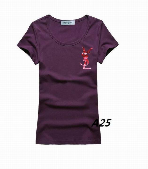 YSL short round collar T woman S-XL-078
